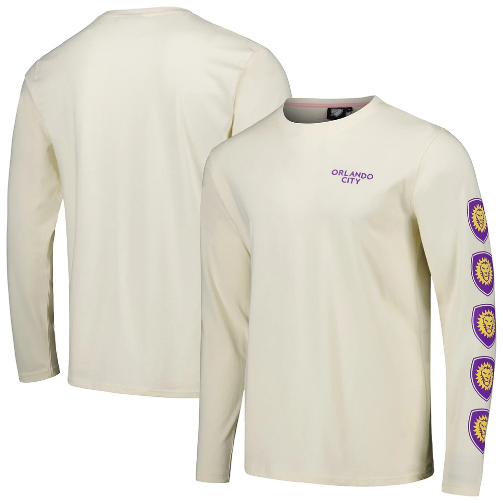 Men's Cream Orlando City SC Local Heavy Long Sleeve T-Shirt