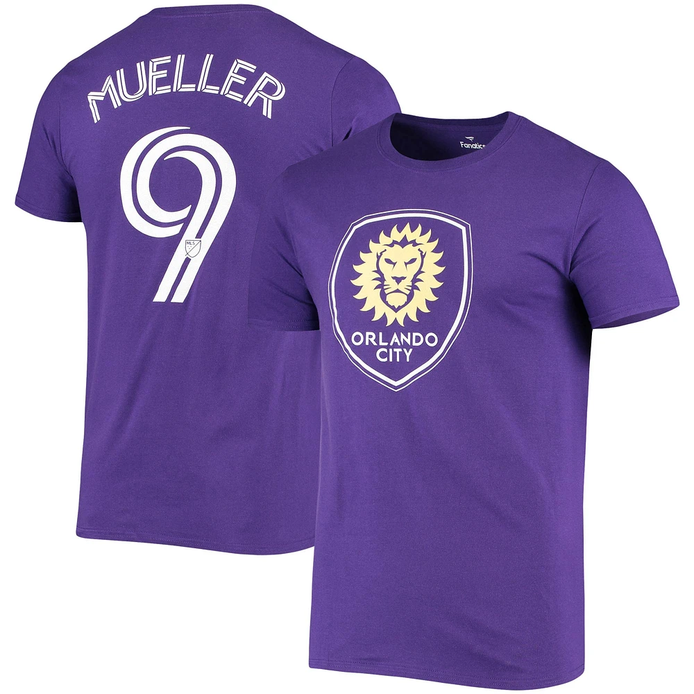 T-shirt authentique Stack violet Chris Mueller Fanatics pour hommes Orlando City SC