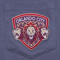 T-shirt à poche premium Mitchell & Ness Lavender Orlando City SC 10e anniversaire pour hommes