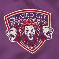 Veste violette à bouton-pression légère en satin Mitchell & Ness Orlando City SC 10e anniversaire pour hommes