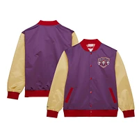 Veste violette à bouton-pression légère en satin Mitchell & Ness Orlando City SC 10e anniversaire pour hommes