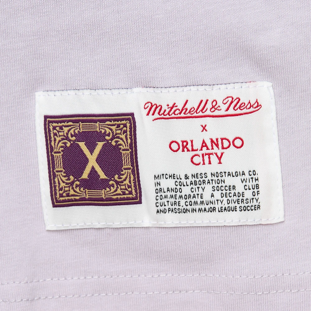 Men's Mitchell & Ness Purple Orlando City SC 10th Anniversary Premium Pocket T-Shirt