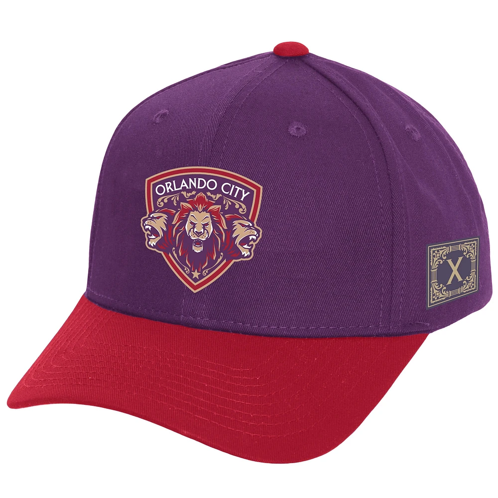 Casquette ajustable violet Orlando City SC 10e anniversaire Pro Mitchell & Ness pour hommes