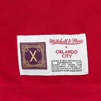 T-shirt rouge à poche premium Mitchell & Ness Orlando City SC 10e anniversaire pour hommes