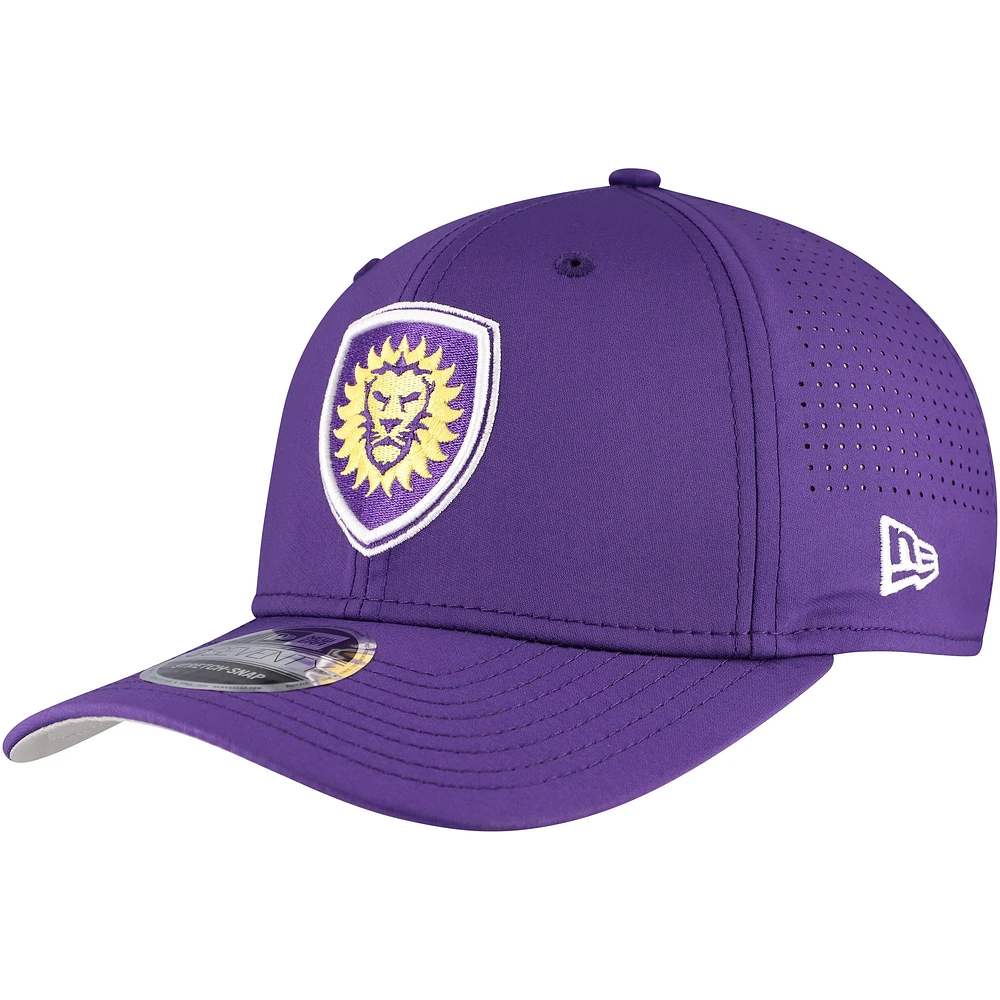 Men's New Era Purple Orlando City SC 9SEVENTY COOLERA Stretch-Snap Adjustable Hat