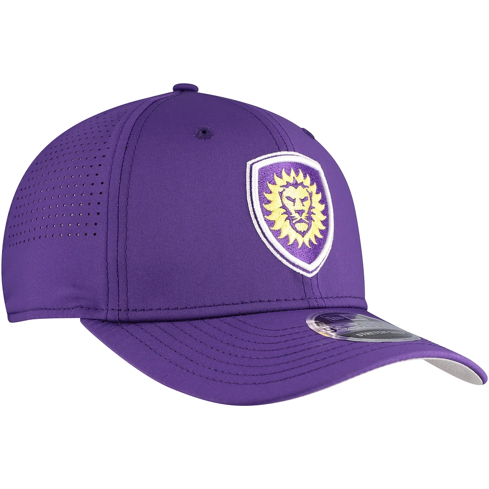 Casquette ajustable à bouton-pression extensible New Era Orlando City SC 9SEVENTY COOLERA pour hommes