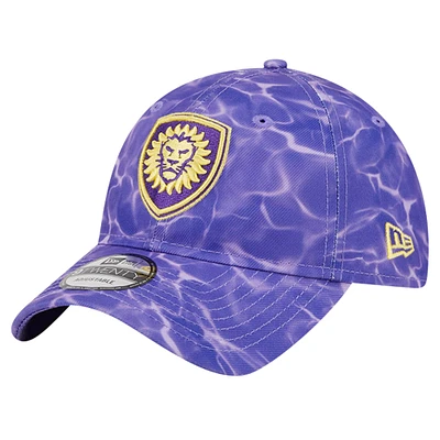 Casquette réglable violette Orlando City SC Flow 9TWENTY New Era pour hommes