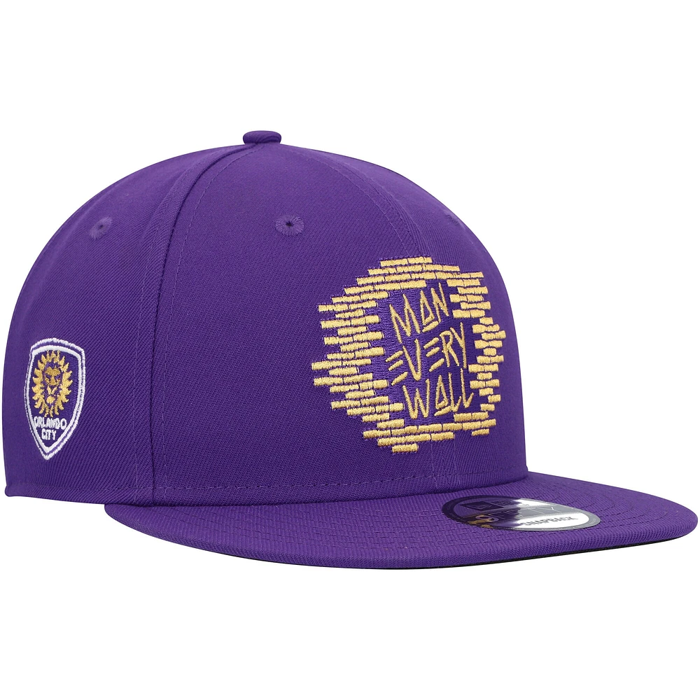 Casquette Snapback 9FIFTY Jersey Hook Orlando City SC New Era violette pour homme