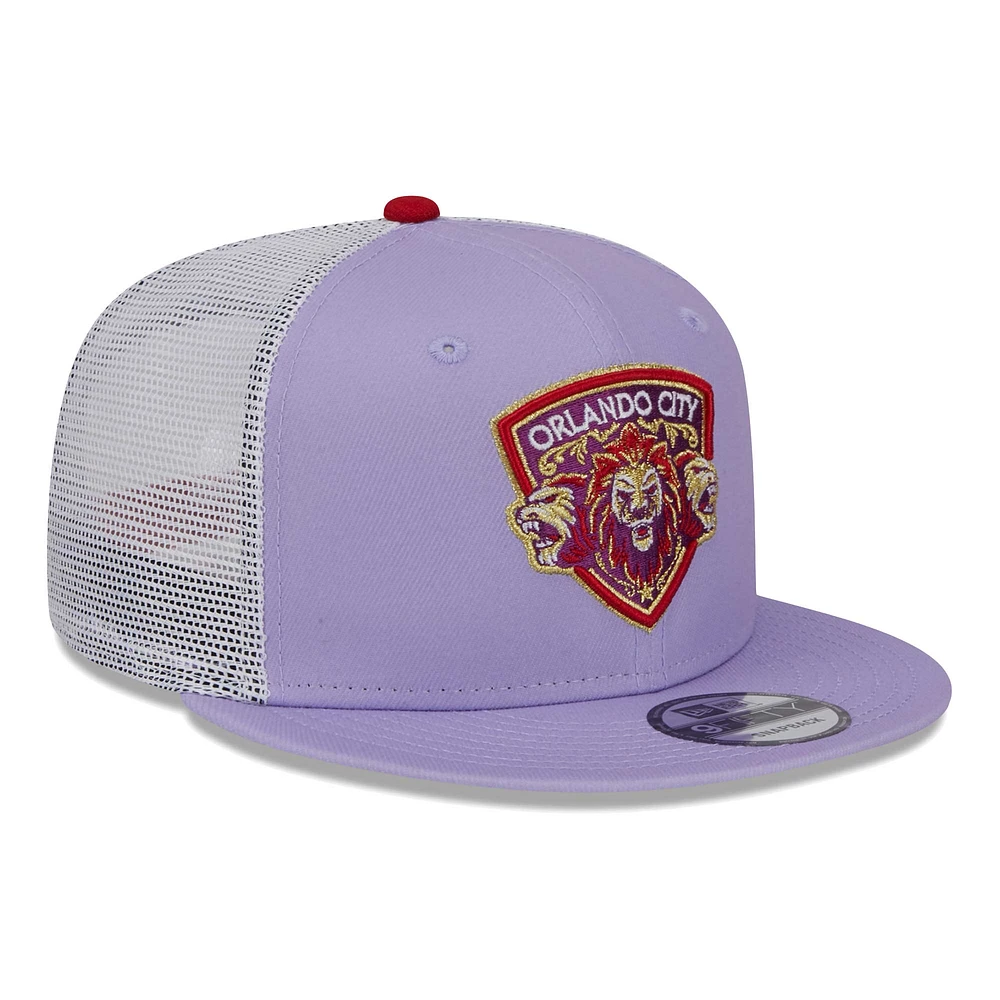 Casquette Snapback 9FIFTY Snapback New Era Orlando City SC Jersey Hook Trucker pour hommes