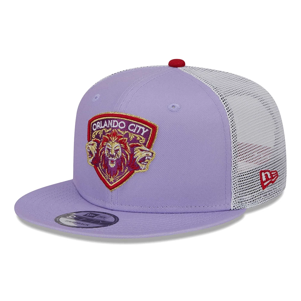 Casquette Snapback 9FIFTY Snapback New Era Orlando City SC Jersey Hook Trucker pour hommes