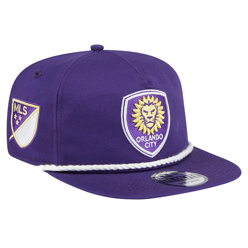 Men's New Era Purple Orlando City SC The Golfer Kickoff Collection Adjustable Hat