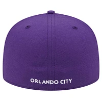 Casquette ajustée 59FIFTY New Era pour homme, blanc/violet, Orlando City SC 2024 Kick Off Collection