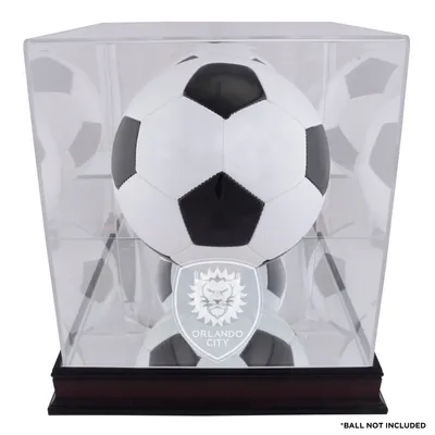 Orlando City SC Fanatics Authentic Mahogany Team Logo Soccer Ball Display Case