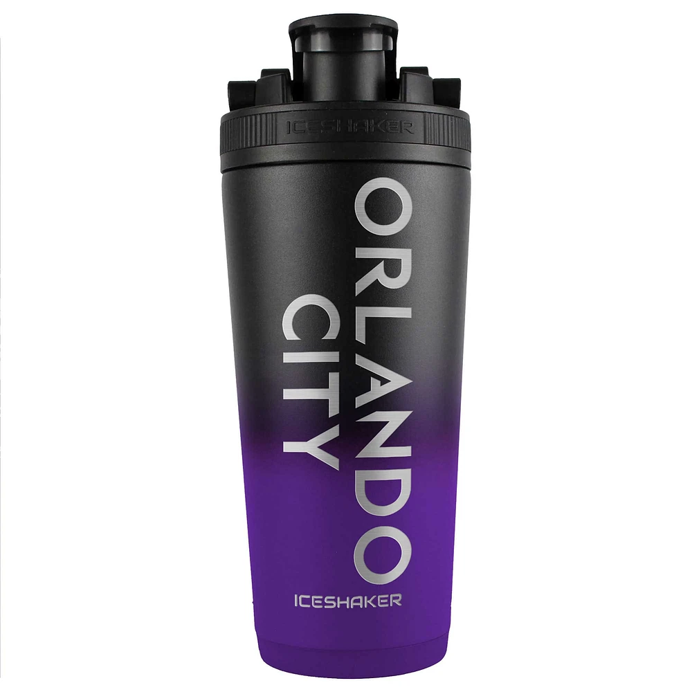 WinCraft Orlando City SC 26oz. Bouteille mélangeur à shaker à glace en acier inoxydable Ombre