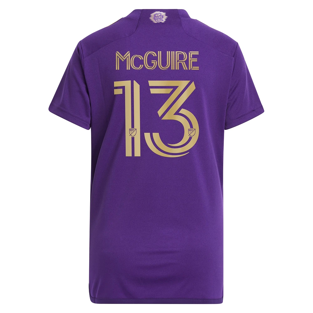 Maillot de joueur réplique adidas Duncan McGuire violet Orlando City SC 2024 The Wall Kit pour femme