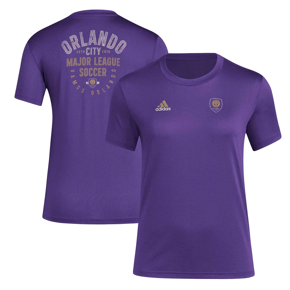 T-shirt adidas violet Orlando City SC Local Stoic pour femme