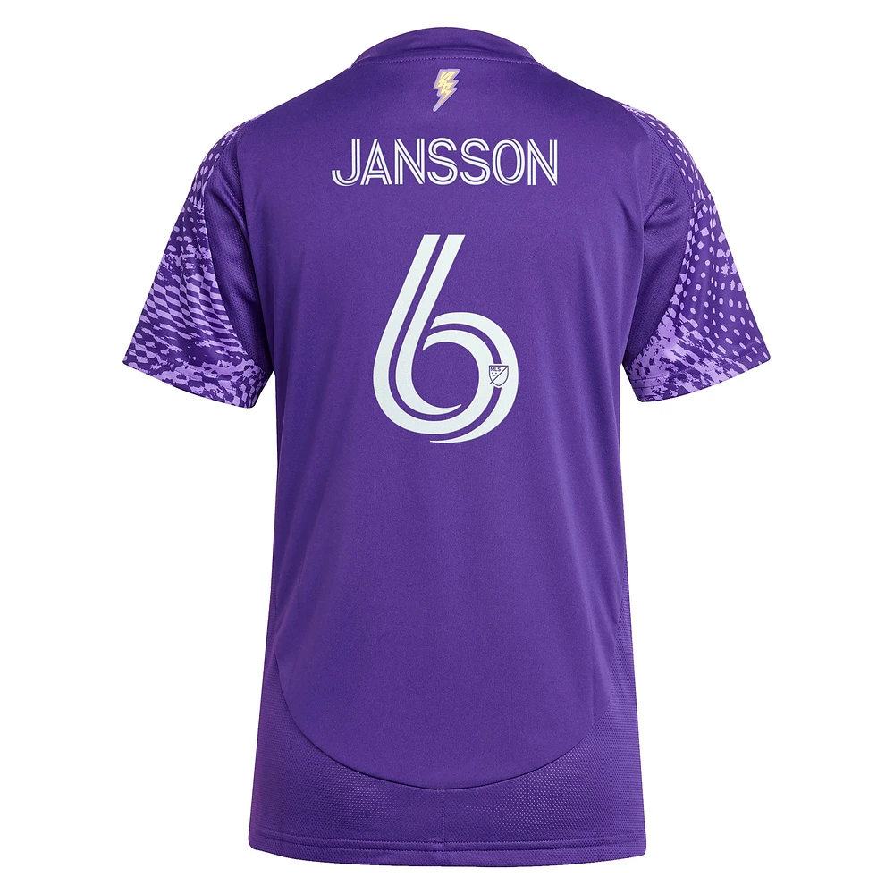 Women's adidas Robin Jansson Purple Orlando City SC 2025 Perfect Storm Replica Player Jersey