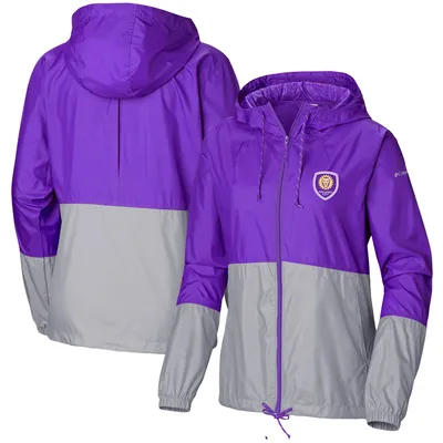Orlando City SC Columbia Women's Flash Forward Team Windbreaker Jacket - Purple/Gray