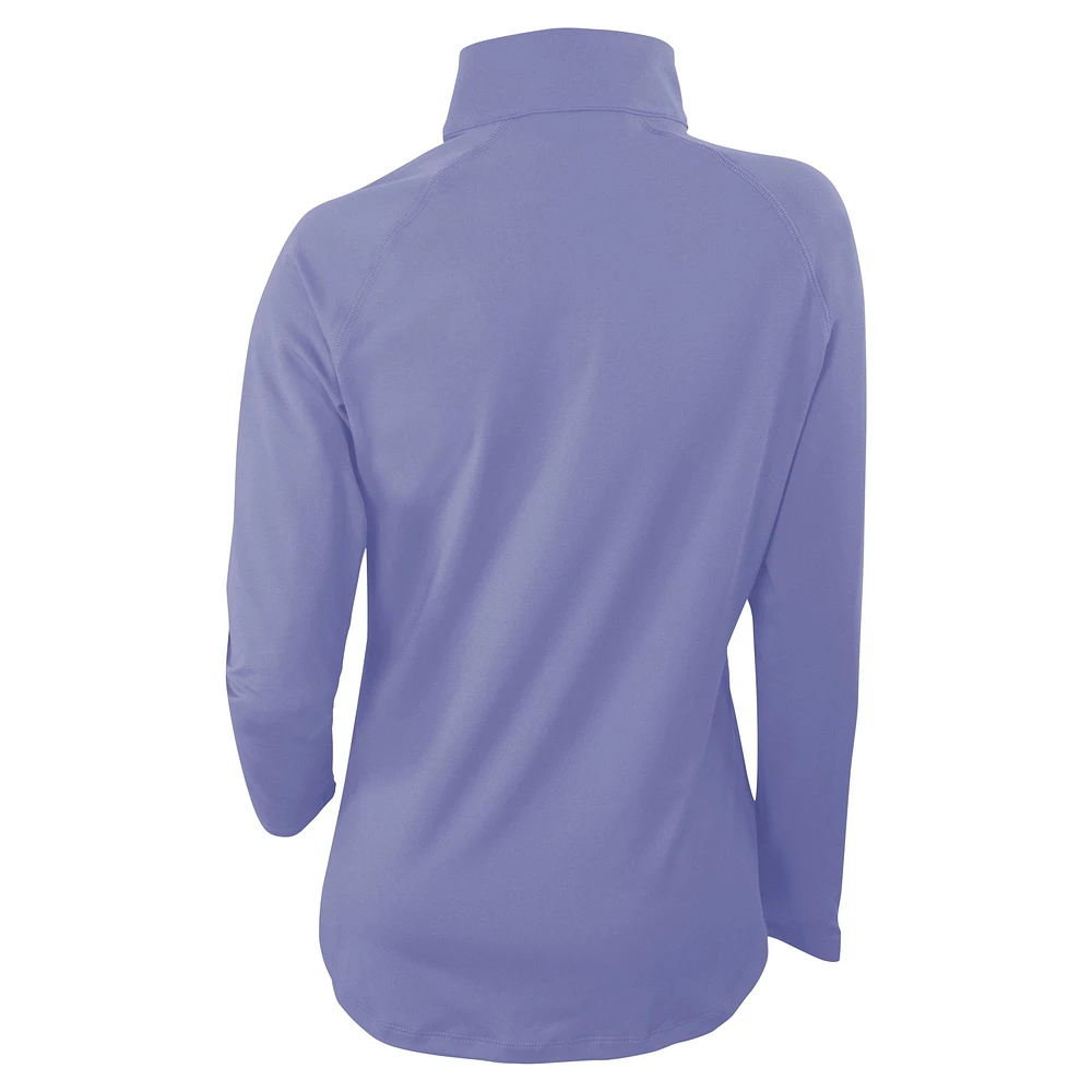 Women's Columbia Purple Orlando City SC Outward Nine Quarter-Zip Raglan Pullover Top