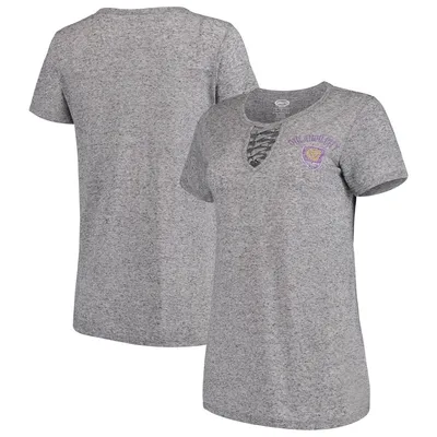 Orlando City SC Concepts Sport Women's Podium Lace Up T-Shirt - Gray