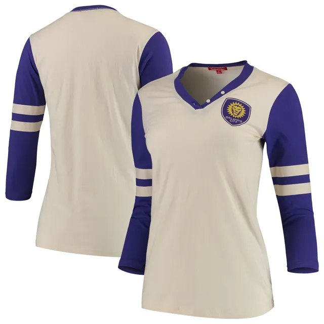 Women's Mitchell & Ness Cream Philadelphia Eagles Shoot Out Henley