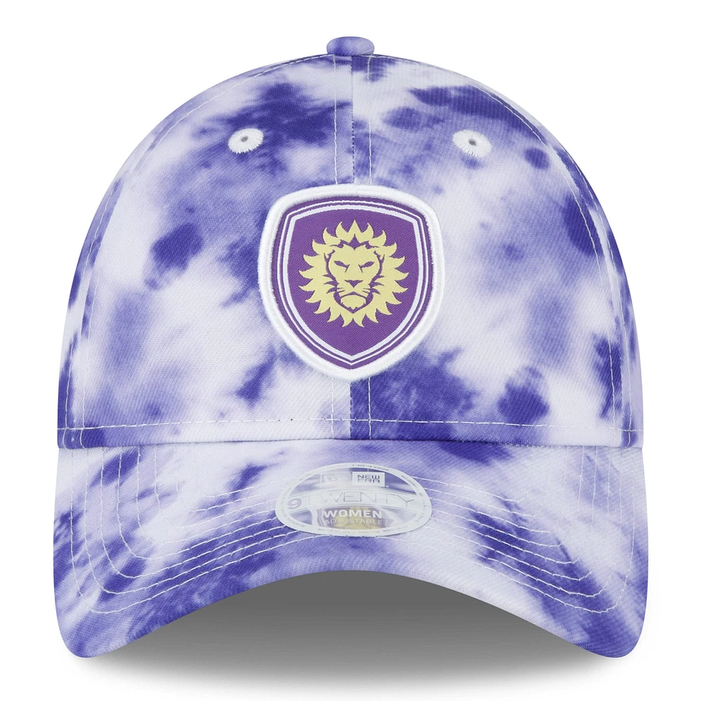 Women's New Era Purple Orlando City SC Tie-Dye 9TWENTY Adjustable Hat