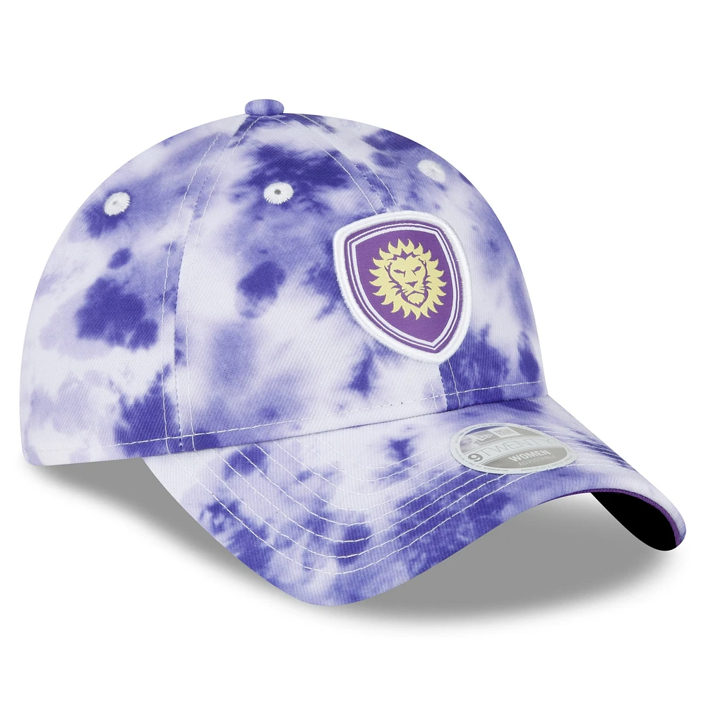 Women's New Era Purple Orlando City SC Tie-Dye 9TWENTY Adjustable Hat