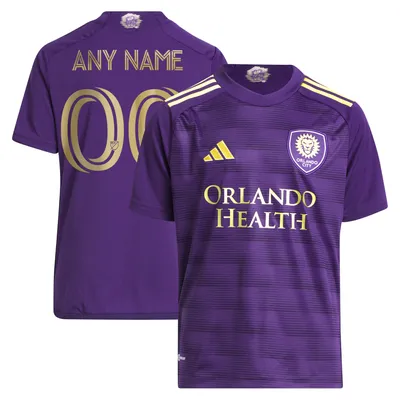 Orlando City SC adidas Youth 2023 The Wall Kit Replica Custom Jersey - Purple