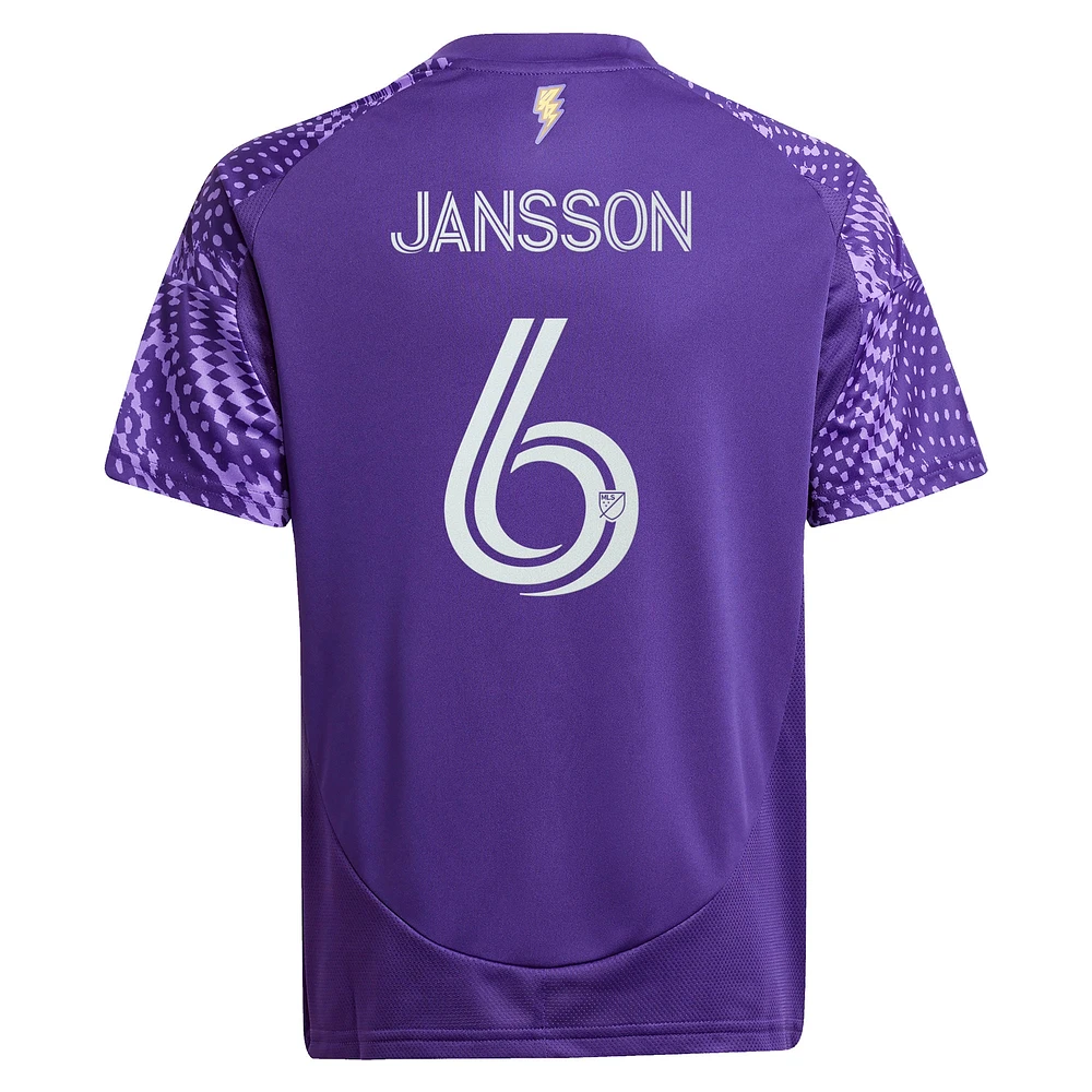 Youth adidas Robin Jansson Purple Orlando City SC 2025 Perfect Storm Replica Player Jersey