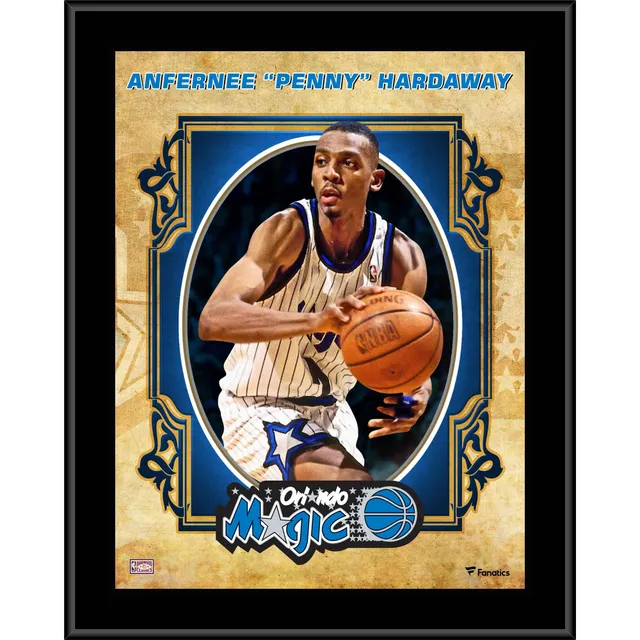 Penny Hardaway Orlando Magic Unsigned Hardwood Classics Baseline Drive Photograph