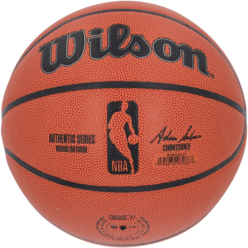 Ballon de basket-ball d'intérieur/extérieur Wilson Authentic Series autographié par Anthony Black Orlando Magic avec inscription « 2023 #6 Pick »