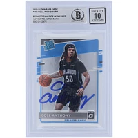 Carte de recrue autographiée 2020-21 Panini Donruss Optic #165 Beckett Fanatics Witnessed Authenticated 10 Rookie Card de Cole Anthony Orlando Magic