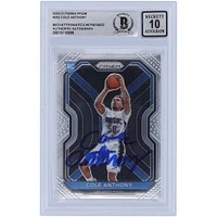Carte de recrue autographiée 2020-21 Panini Prizm #292 Beckett Fanatics Witnessed Authenticated 10 Rookie Card de Cole Anthony Orlando Magic