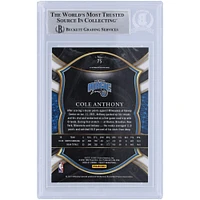 Carte de recrue authentifiée autographiée Cole Anthony Orlando Magic 2020-21 Panini Select Blue Retail Variation #75 Beckett Fanatics Witnessed