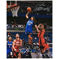 Photographie autographiée de Cole Anthony Orlando Magic Dunk en maillot bleu 8" x 10"