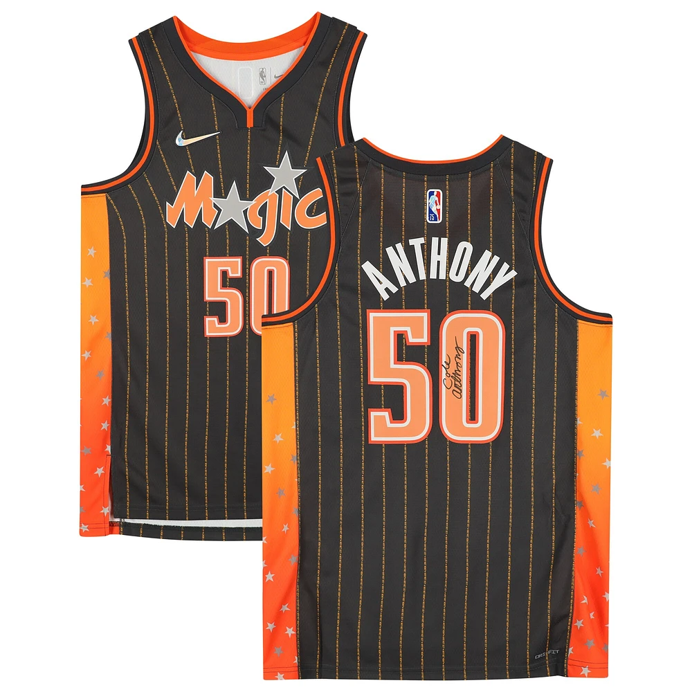 Maillot Nike Swingman Mixtape 2021 autographié par Cole Anthony Orlando Magic gris