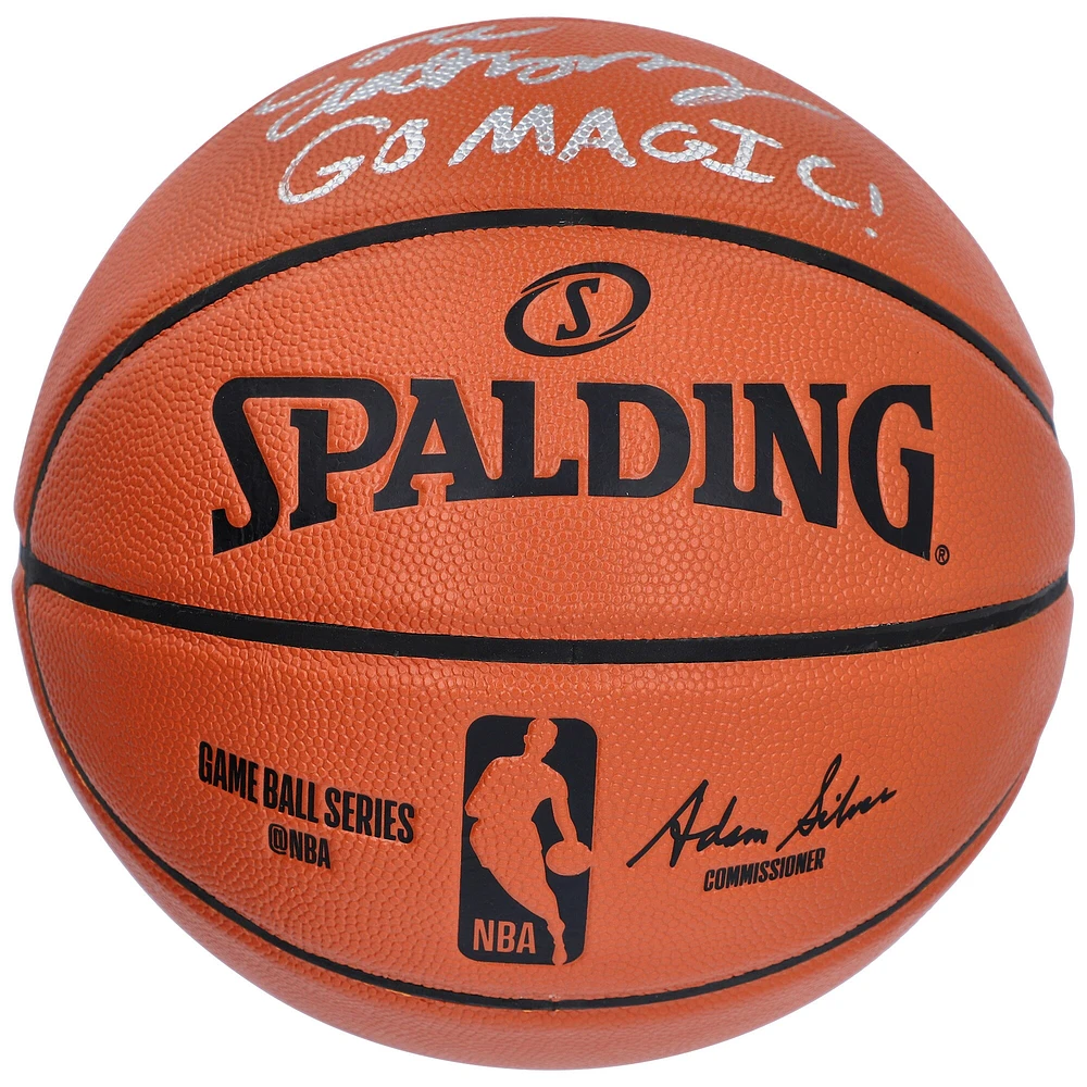 Cole Anthony Orlando Magic Autographed Spalding Indoor/Outdoor Basketball with ''GO MAGIC'' Inscription