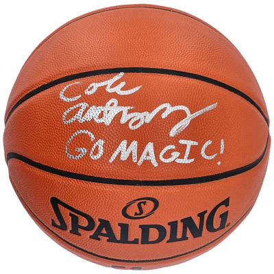 Cole Anthony Orlando Magic Autographed Spalding Indoor/Outdoor Basketball with ''GO MAGIC'' Inscription