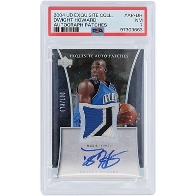 Dwight Howard Orlando Magic Autographed 2004-05 Upper Deck Exquisite Collection 4 Color RPA #AP-DH #73/100 PSA Authenticated 7 Rookie Card