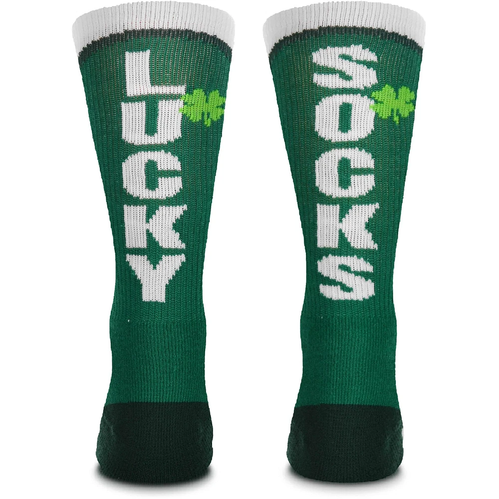 For Bare Feet Orlando Magic Four Leaf St. Patrick's Day V-Curve Crew Socks