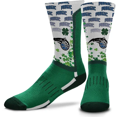 For Bare Feet Orlando Magic Four Leaf St. Patrick's Day V-Curve Crew Socks