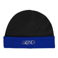 Infant Mitchell & Ness Black/Blue Orlando Magic Hardwood Classics Bodysuits Cuffed Knit Hat Set