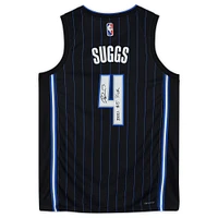 Jalen Suggs Black Orlando Magic Autographed Nike 2021-22 Diamond Swingman Jersey with "2021 #5 Pick" Inscription