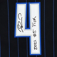 Jalen Suggs Black Orlando Magic Autographed Nike 2021-22 Diamond Swingman Jersey with "2021 #5 Pick" Inscription