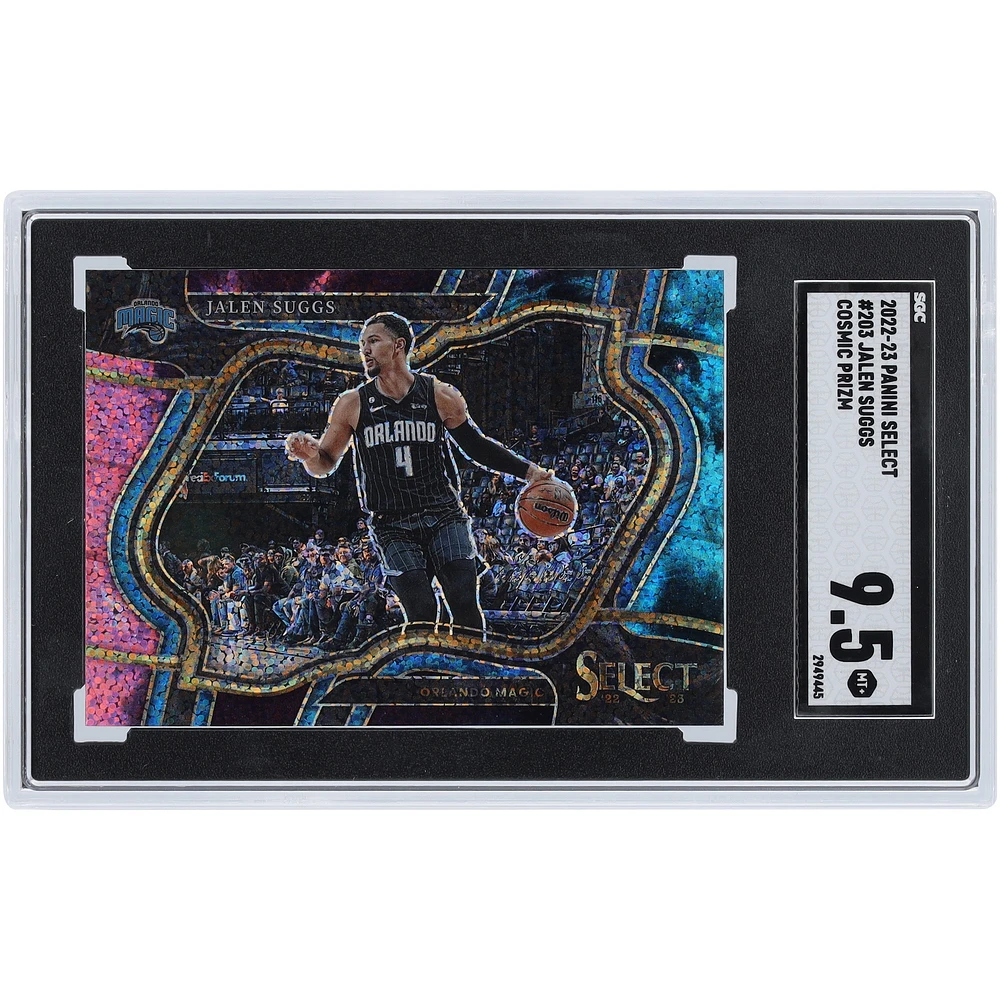 Jalen Suggs Orlando Magic 2022-23 Panini Select Cosmic Prizm Courtside #203 SGC Authenticated 9.5 Card