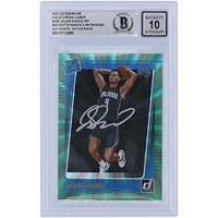 Jalen Suggs Orlando Magic Autographié 2021-22 Panini Donruss Classé Rookie Green Laser #229 Beckett Fanatics Witnessed Authenticated 10 Rookie Card