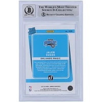 Jalen Suggs Orlando Magic Autographié 2021-22 Panini Donruss Classé Rookie Green Laser #229 Beckett Fanatics Witnessed Authenticated 10 Rookie Card