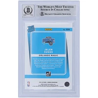 Jalen Suggs Orlando Magic Autographed 2021-22 Panini Donruss Rated Rookie #229 Beckett Fanatics Witnessed Authenticated 10 Rookie Card with "2021 #5 Pick" Inscription