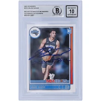 Jalen Suggs Orlando Magic Autographed 2021-22 Panini NBA Hoops #210 Beckett Fanatics Witnessed Authenticated 10 Rookie Card with "2021 #5 Pick" Inscription