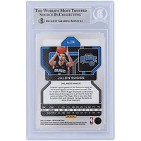 Jalen Suggs Orlando Magic Autographié 2021-22 Panini Prizm #314 Beckett Fanatics a été témoin d'une carte de recrue authentifiée avec l'inscription "2021 #5 Pick"